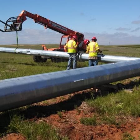 utility pole installation