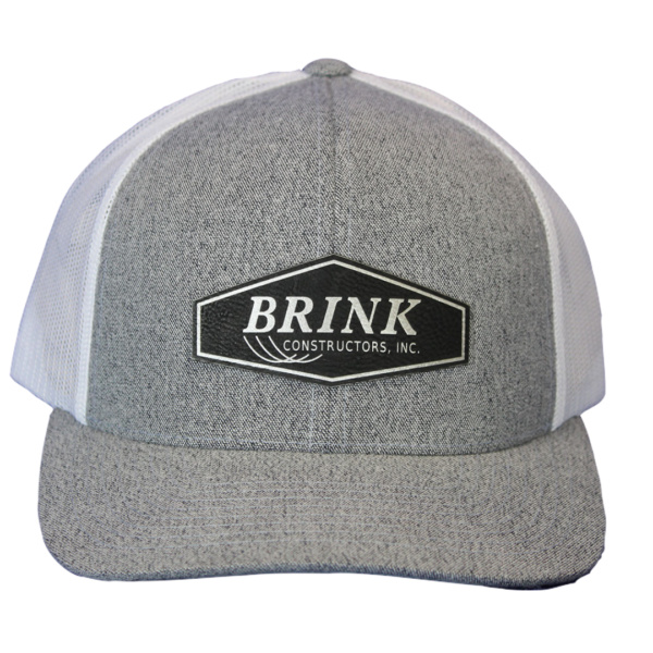 Grey w/Black Logo - White Mesh Snap Back