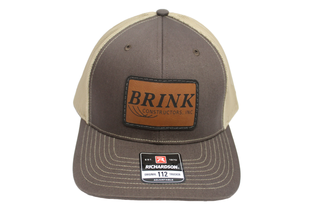 Brown w/Brown and Black Edge Logo – Tan Mesh Snap Back - Brink Constructors